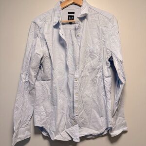 GAP Perfect Button Down Shirt Chambray Blue M